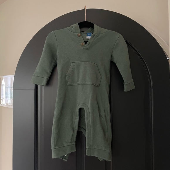 Old Navy Hooded Dinosaur Critter Onesie Romper Sweatshirt 6-12 MO - Picture 4 of 4